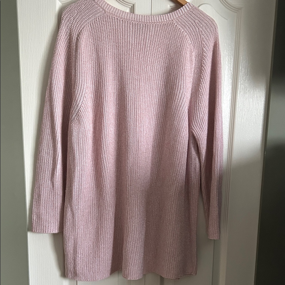 Eileen Fisher Light Pink Knit Pullover - Picture 6 of 6